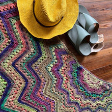 Load image into Gallery viewer, 6-Day Superstaro Shawl Crochet Pattern by Betty McKnit featuring Noro Yarn