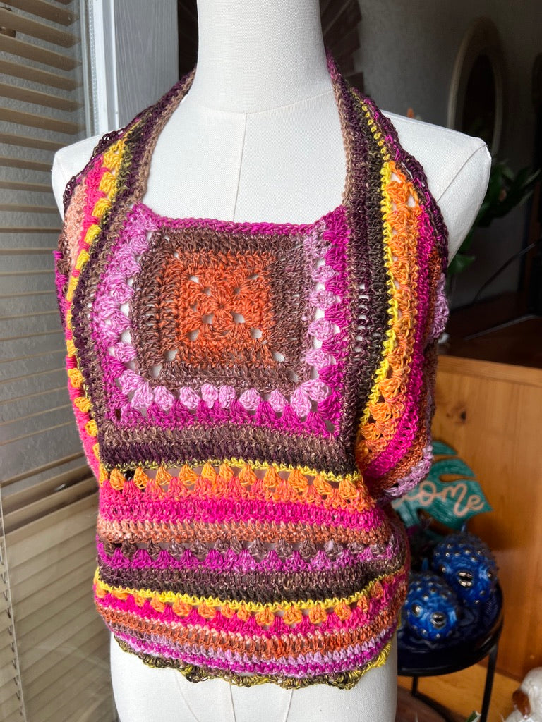 Y様　leinwande Mix Yarn Crochet Top Mix Yarn Crochet Top/Yellow | leinwände | ラインヴァンドの