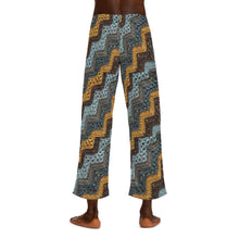 Load image into Gallery viewer, Comfortable Men's Pajama Pants with Crochet Zigzag Print - Perfect for Relaxation