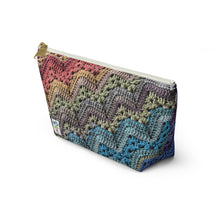 Load image into Gallery viewer, 6-Day Rainbow Chunky Throw Accessory Pouch w T-bottom by Betty McKnit