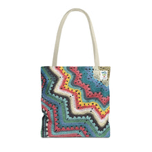 Load image into Gallery viewer, 6-Day Superstar Bright Crochet Pattern Tote Bag by Betty McKnit