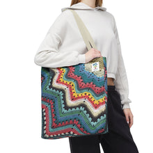 Load image into Gallery viewer, 6-Day Superstar Bright Crochet Pattern Tote Bag by Betty McKnit