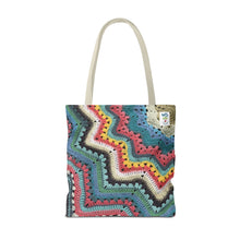 Load image into Gallery viewer, 6-Day Superstar Bright Crochet Pattern Tote Bag by Betty McKnit