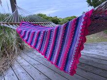 Load image into Gallery viewer, 6-Day Retro Rainbow Blanket - Crochet Pattern by Betty McKnit