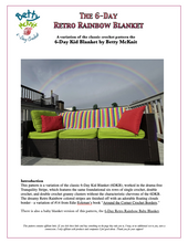 Load image into Gallery viewer, 6-Day Retro Rainbow Blanket - Crochet Pattern by Betty McKnit