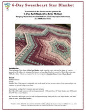 Load image into Gallery viewer, 6-Day Sweetheart Star Blanket Crochet Pattern by Betty McKnit