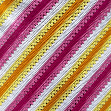 Load image into Gallery viewer, 6-Day Corner to Corner Tranquility Stripe Blanket Crochet Pattern by Betty McKnit