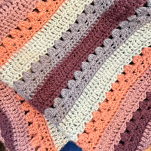 Load image into Gallery viewer, 6-Day Corner to Corner Tranquility Stripe Blanket Crochet Pattern by Betty McKnit