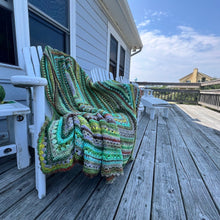 Load image into Gallery viewer, 6-Day Great Granddaddyo Blanket featuring Noro Yarn - Crochet Pattern by Betty McKnit