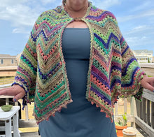 Load image into Gallery viewer, 6-Day Superstaro Shawl Crochet Pattern by Betty McKnit featuring Noro Yarn