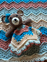 Load image into Gallery viewer, 6-Day Ridgy Didge, Retro and Sweetheart Rainbow Lovey Crochet Pattern Bundle by Betty McKnit