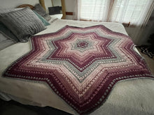 Load image into Gallery viewer, 6-Day Sweetheart Star Blanket Crochet Pattern by Betty McKnit
