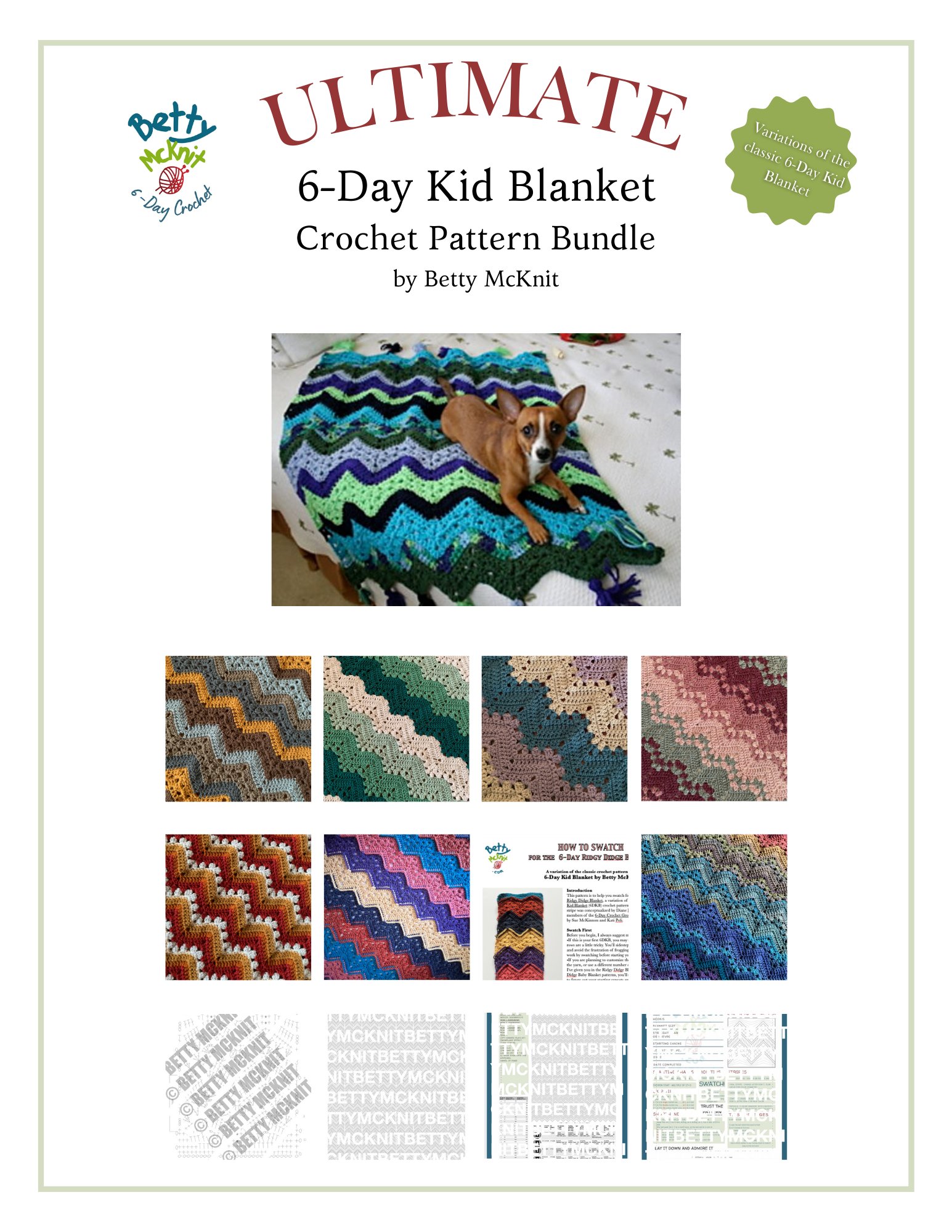 ULTIMATE 6-Day Blanket Bundle - Seven Classic Crochet Patterns by Bett – Betty McKnit ultimate-6-day-blanket-bundle-seven-classic-crochet-patterns-by-bett-betty-mcknit