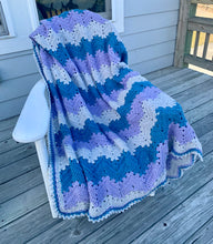 Load image into Gallery viewer, 6-Day Snowflake Blanket Crochet Pattern by Betty McKnit