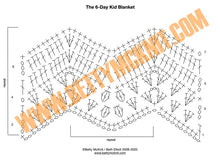 Load image into Gallery viewer, 6-Day Viral Kid Blanket - Crochet Pattern WITH GRAPHS