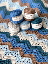 Load image into Gallery viewer, 6-Day Baby Boy Blanket - Crochet Pattern by Betty McKnit