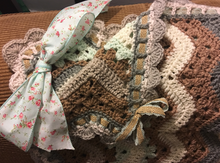 Load image into Gallery viewer, 6-Day Mushroom Risotto Baby Blanket - Crochet Pattern by Betty McKnit