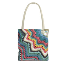 Load image into Gallery viewer, 6-Day Superstar Bright Crochet Pattern Tote Bag by Betty McKnit
