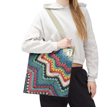 Load image into Gallery viewer, 6-Day Superstar Bright Crochet Pattern Tote Bag by Betty McKnit
