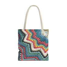 Load image into Gallery viewer, 6-Day Superstar Bright Crochet Pattern Tote Bag by Betty McKnit
