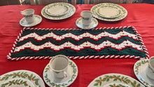 Load image into Gallery viewer, 6-Day Holiday Table Runner in Christmas Colors Crochet Pattern by Betty McKnit
