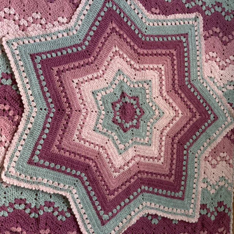 Betty Mcknit Day Star Blanket 6-day Superstar Blanket Crochet