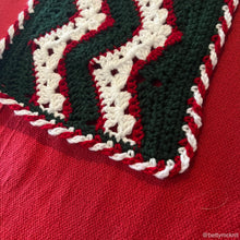 Load image into Gallery viewer, 6-Day Holiday Table Runner in Christmas Colors Crochet Pattern by Betty McKnit
