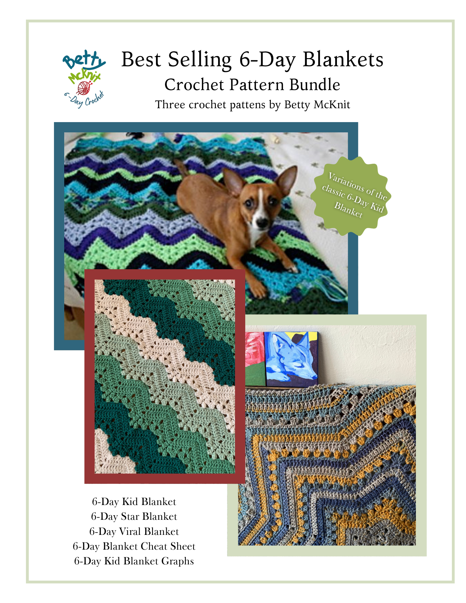 6-Day Kid Blanket Pattern Add-ons – Betty McKnit
