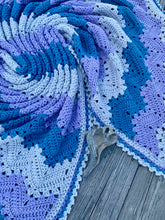 Load image into Gallery viewer, 6-Day Snowflake Blanket Crochet Pattern by Betty McKnit
