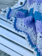 Load image into Gallery viewer, 6-Day Snowflake Blanket Crochet Pattern by Betty McKnit
