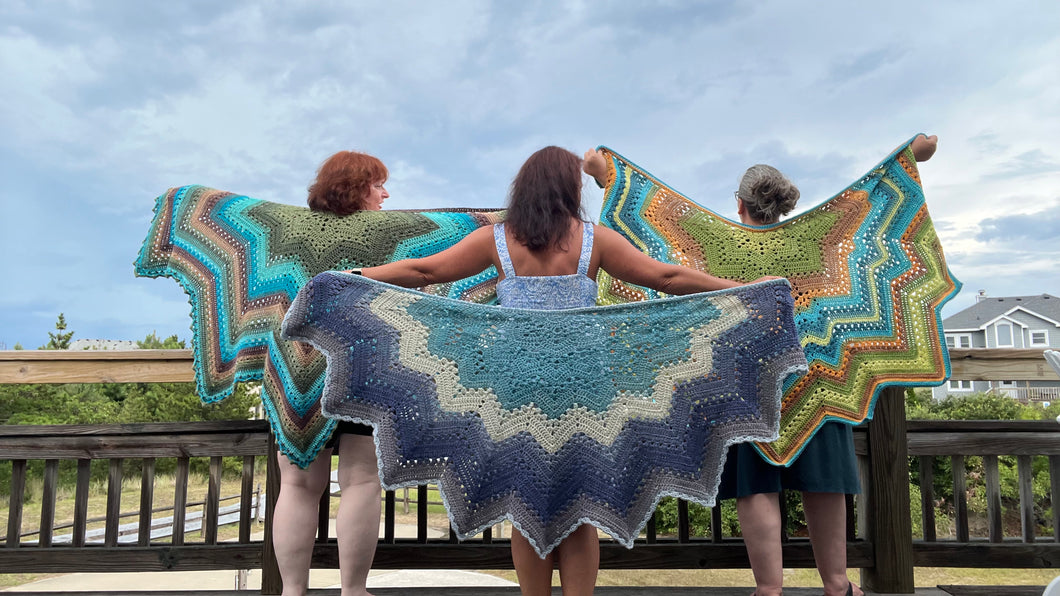 6-Day Star, Superstar, and Supernova Shawl Crochet Pattern Bundle by Betty McKnit