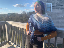 Load image into Gallery viewer, Half Moon Goddess Crochet Shawlette - Crochet Pattern by Betty McKnit
