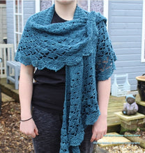 Load image into Gallery viewer, Half Moon Goddess Crochet Shawlette - Crochet Pattern by Betty McKnit
