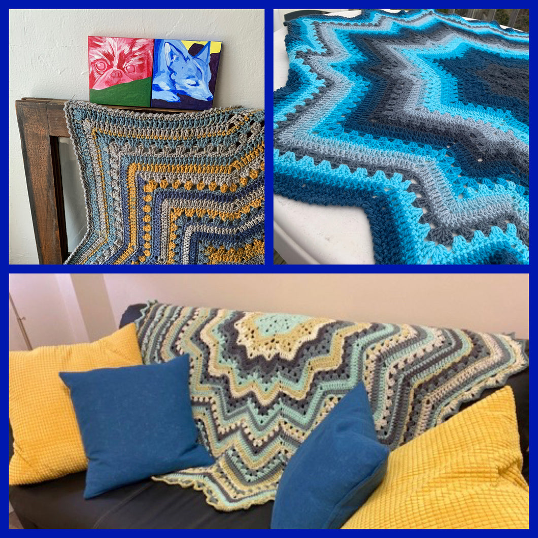 6-Day Star, Superstar, and Supernova Blankets Crochet Pattern Bundle